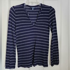Item #:117 Lucky Brand Navy with Gray Stripe Long Sleeve
